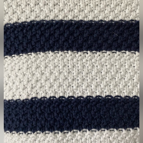 Ralph Lauren Women’s Navy&White Striped VNeck Relaxed LongSleeve Sweater Medium - Picture 12 of 16